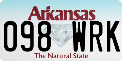 AR license plate 098WRK