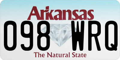 AR license plate 098WRQ