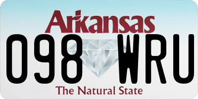 AR license plate 098WRU
