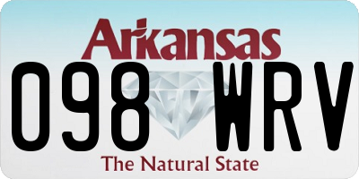 AR license plate 098WRV
