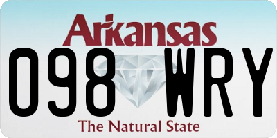 AR license plate 098WRY
