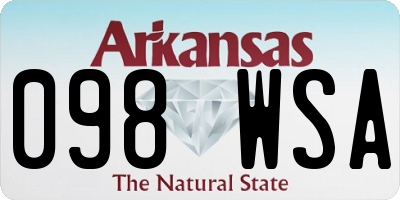 AR license plate 098WSA