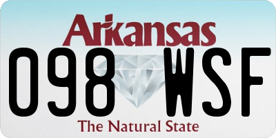 AR license plate 098WSF