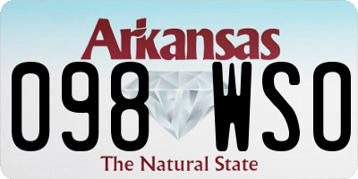 AR license plate 098WSO