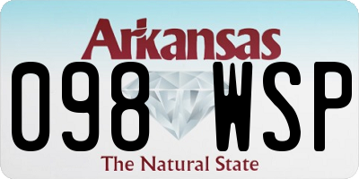 AR license plate 098WSP