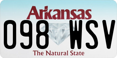 AR license plate 098WSV