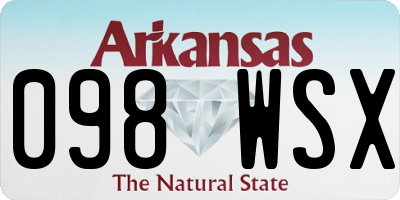 AR license plate 098WSX