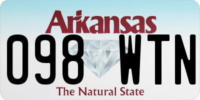 AR license plate 098WTN
