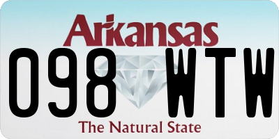 AR license plate 098WTW