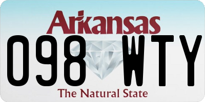AR license plate 098WTY
