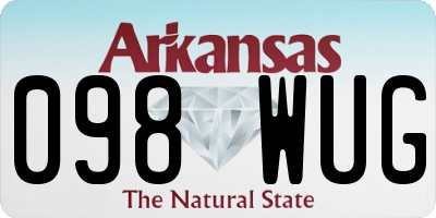 AR license plate 098WUG