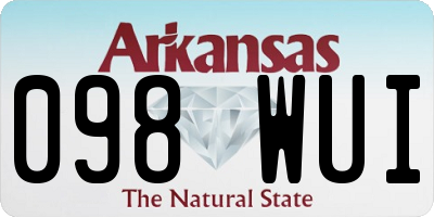 AR license plate 098WUI