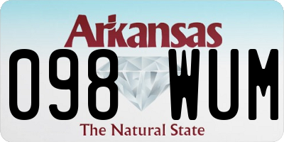 AR license plate 098WUM