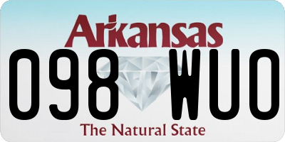 AR license plate 098WUO