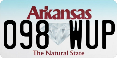 AR license plate 098WUP