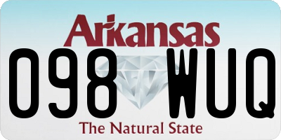 AR license plate 098WUQ