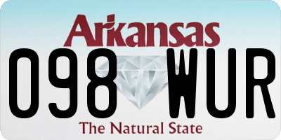 AR license plate 098WUR