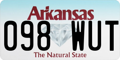 AR license plate 098WUT
