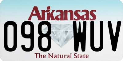 AR license plate 098WUV