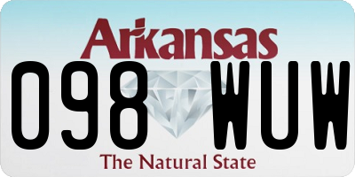 AR license plate 098WUW
