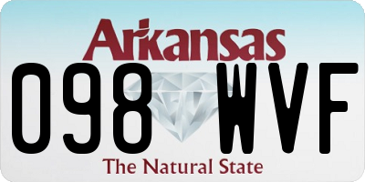 AR license plate 098WVF