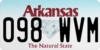 AR license plate 098WVM