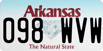 AR license plate 098WVW