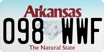 AR license plate 098WWF