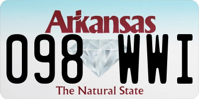 AR license plate 098WWI