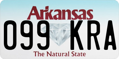 AR license plate 099KRA