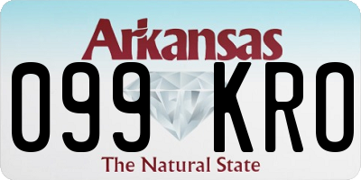 AR license plate 099KRO