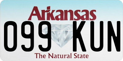 AR license plate 099KUN