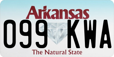 AR license plate 099KWA