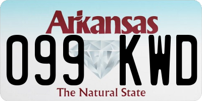 AR license plate 099KWD