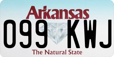 AR license plate 099KWJ