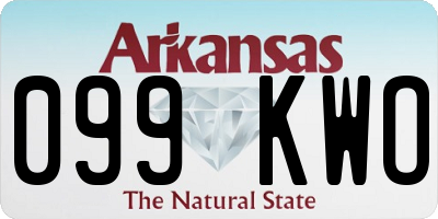 AR license plate 099KWO