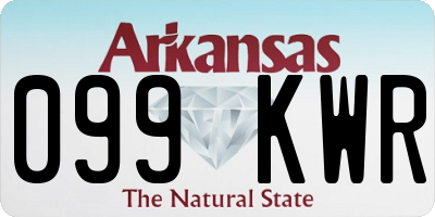 AR license plate 099KWR