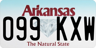 AR license plate 099KXW
