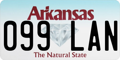 AR license plate 099LAN