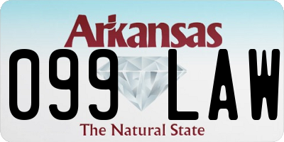 AR license plate 099LAW