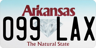AR license plate 099LAX