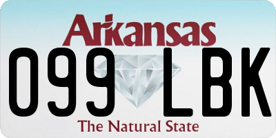 AR license plate 099LBK
