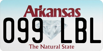 AR license plate 099LBL