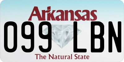 AR license plate 099LBN