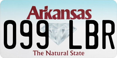 AR license plate 099LBR