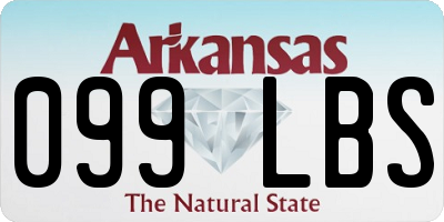 AR license plate 099LBS