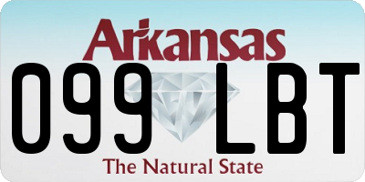 AR license plate 099LBT