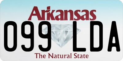 AR license plate 099LDA