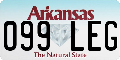 AR license plate 099LEG