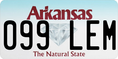 AR license plate 099LEM